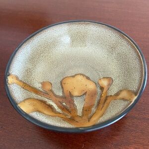 Pier 1 Kioko Hand Painted Stoneware small dish trinket sauce coin ring dish